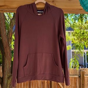 Ink Love and Peace Stitchfix Plum Lightweight Hooded Hoodie Sweatshirt Medium